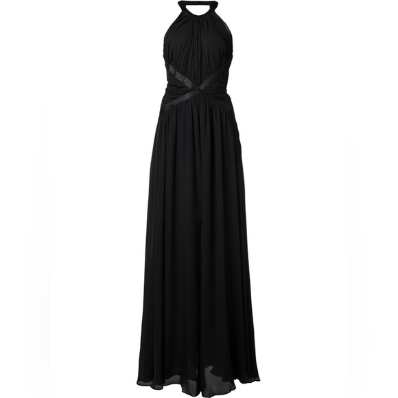 L'AGENCE Marvella Dress in Black Maxi Size 4 High Neck Formal Gown - Picture 6 of 9